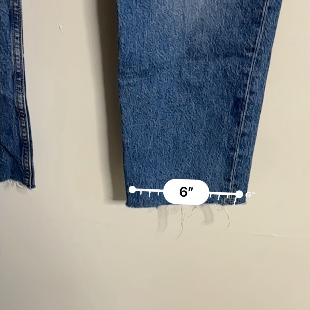 Rag & Bone Nina High Rise Straight Ankle Cigarette Cotton Raw Hem 29 Blue NWT - Picture 16 of 16